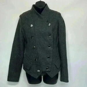 Club concept, size small wool & polyester, double breasted, gray jacket, button